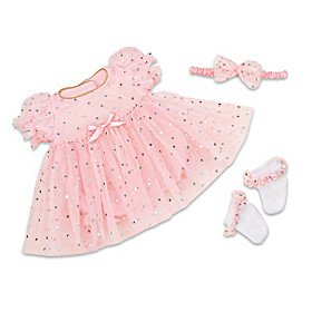 Celebration Dress Baby Doll Accessory Set