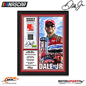 Dale Jr. Autographed Racing Moments Wall Decor