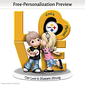 Our Love Is Steelers Strong Personalized Figurine