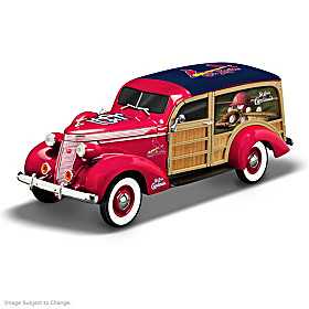 Cruising To Victory Cardinals Woody Wagon Sculpture