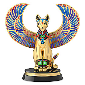 Sparkling Egyptian Feline Of The Nile Sculpture