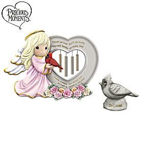 A Love So Dear Wind Chime And Figurine Set