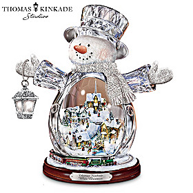 Thomas Kinkade Snowman Figurine