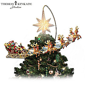 Thomas Kinkade Holidays in Motion Tree Topper
