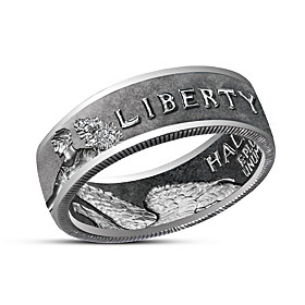 The Walking Liberty Half Dollar Silver Ring